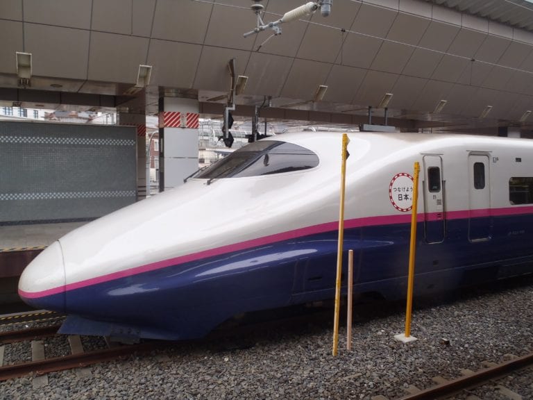 Bullet Train from Tokyo to Yamanouchi Shibu onsen snow monkeys