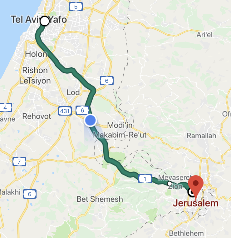 tel aviv to jerusalem